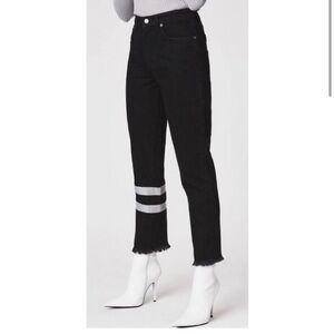 Carmar Denim black Juliet reflective stripe jeans NWT